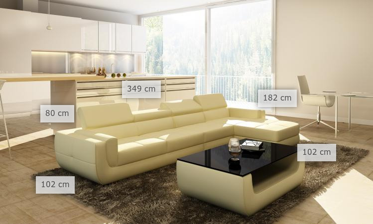 dimenzije sjedeća garnitura s ležajem Blanca