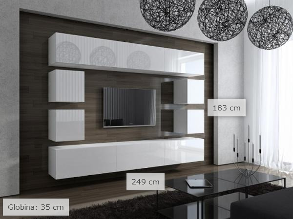 dimenzije regal za dnevni boravak Apolon