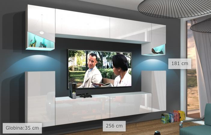 dimenzije regal za dnevni boravak Karantej