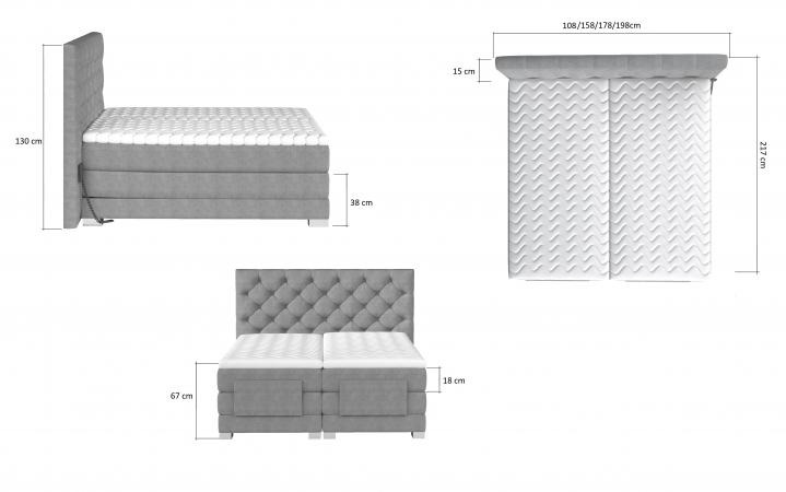 dimenzije boxsprings krevet Dito