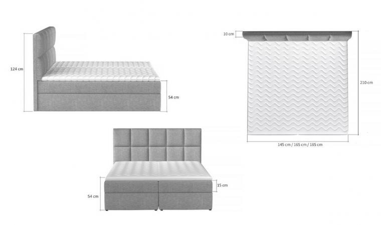 dimenzije boxsprings krevet Glos