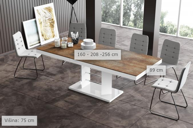 dimenzije blagovaonski stol Goga s potiskom