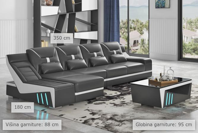 dimenzije sjedeća garnitura s ležajem .Soja
