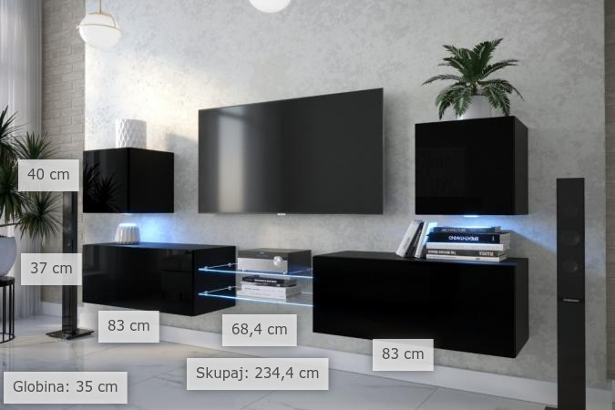 dimenzije regal za dnevni boravak Ajer