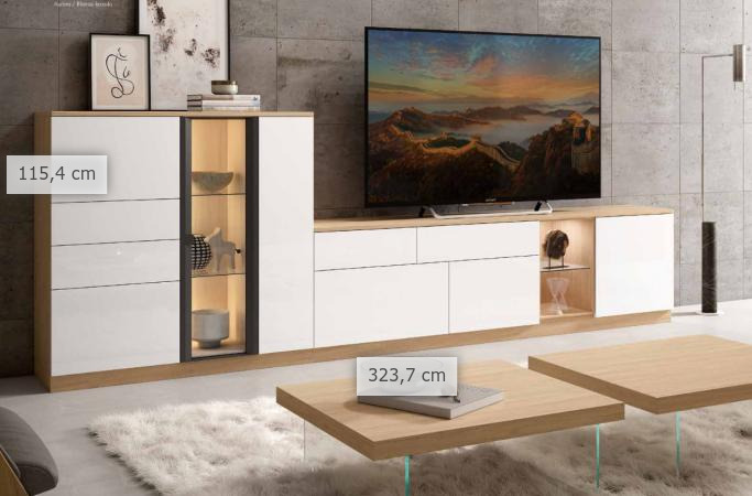 dimenzije regal za dnevni boravak Gesir
