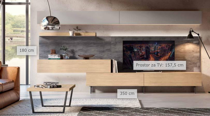 dimenzije regal za dnevni boravak Kamon