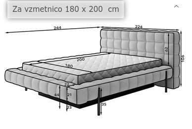 dimenzije boxsprings krevet .Alisa