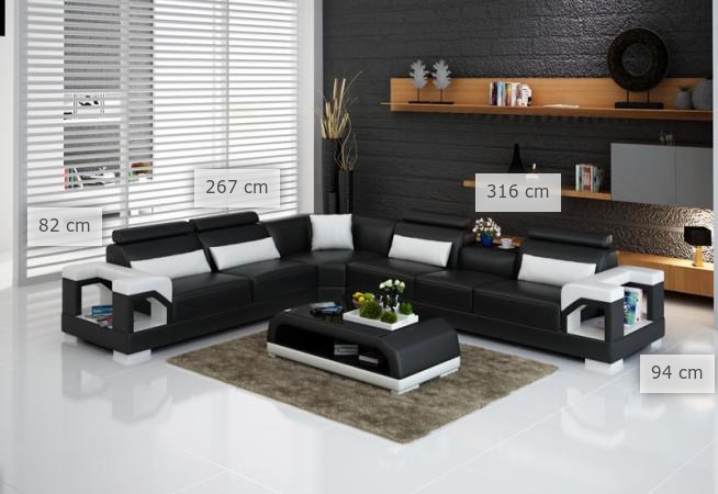 dimenzije kutna sjedeća garnitura Pia