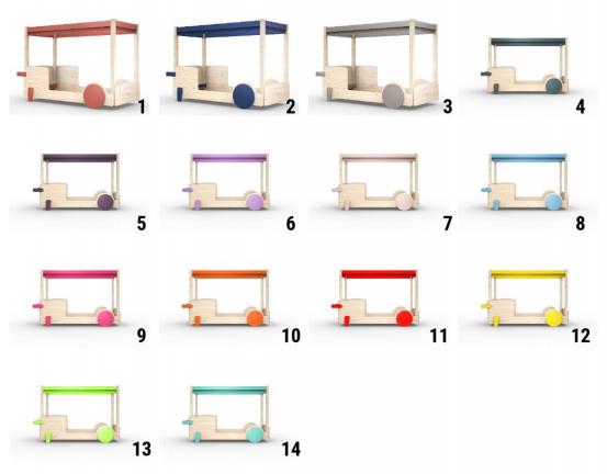 Dječji krevet _Avtobus s streho