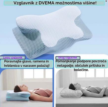 Dodatak za dom - Ergonomsko ortopedski vzglavnik LEROY