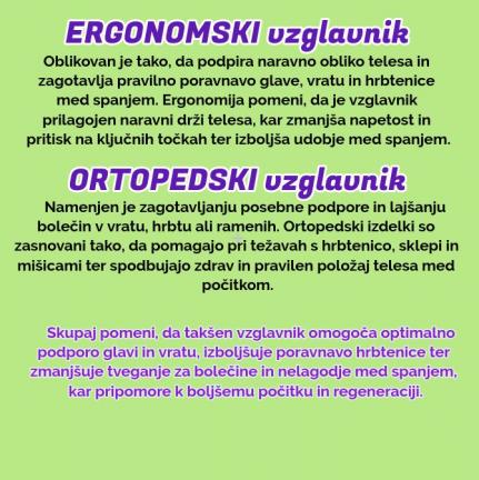 Dodatak za dom - Ergonomsko ortopedski vzglavnik LEROY