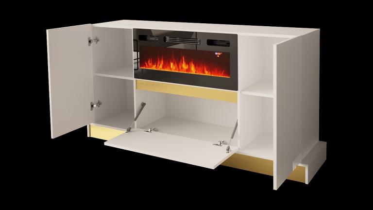 Komoda .ABALA s kaminom