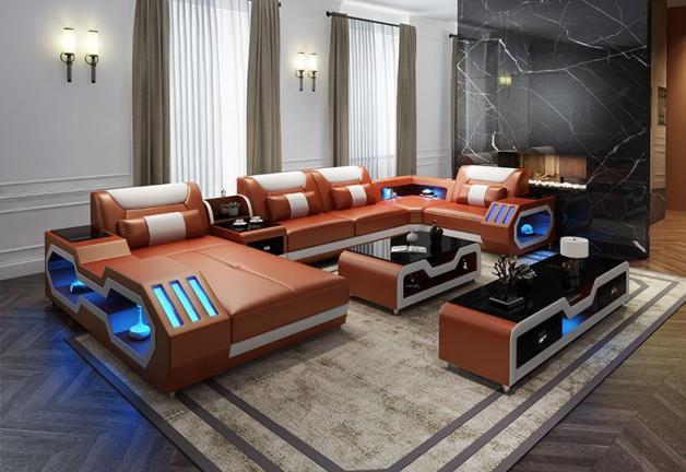 kutna sjedeća garnitura s ležajem Leroy