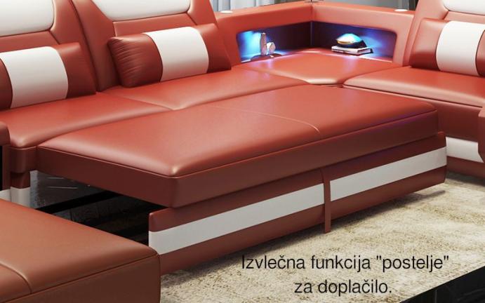 kutna sjedeća garnitura s ležajem Leroy