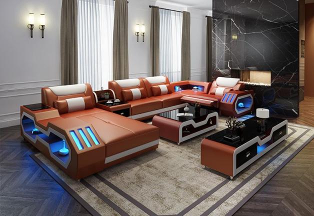 kutna sjedeća garnitura s ležajem Leroy