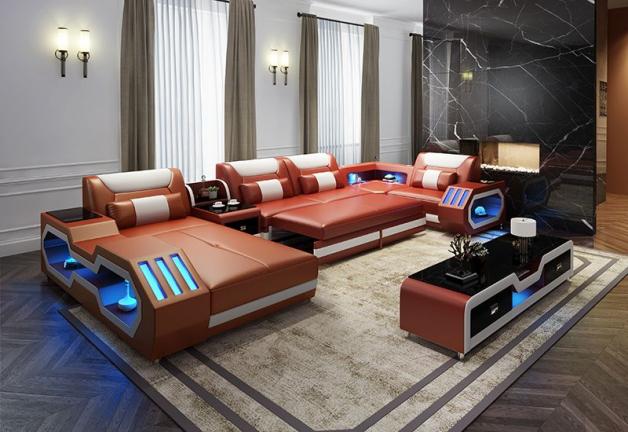 kutna sjedeća garnitura s ležajem Leroy